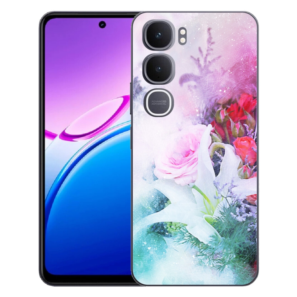 Gélový kryt mmCase na Vivo Y31 5G - kvety 4