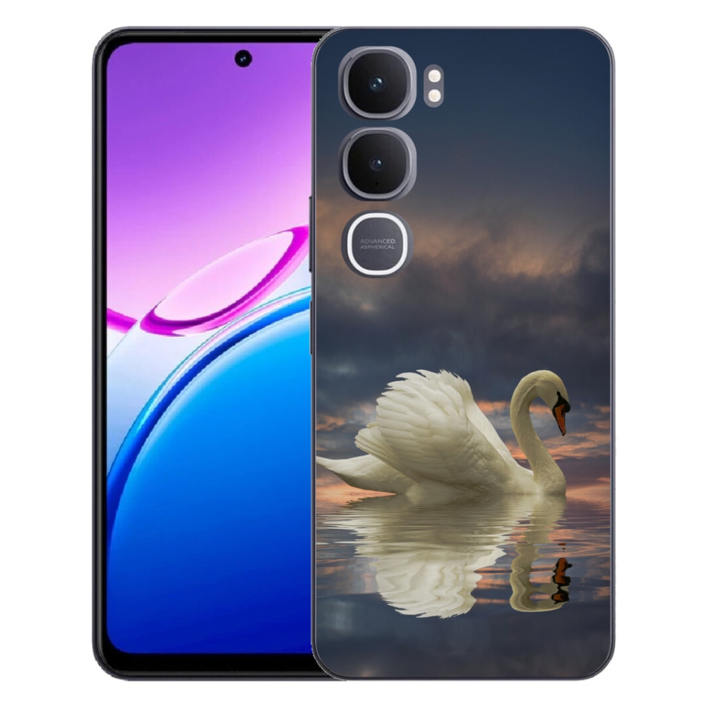 Gélový kryt mmCase na Vivo Y31 5G - labuť