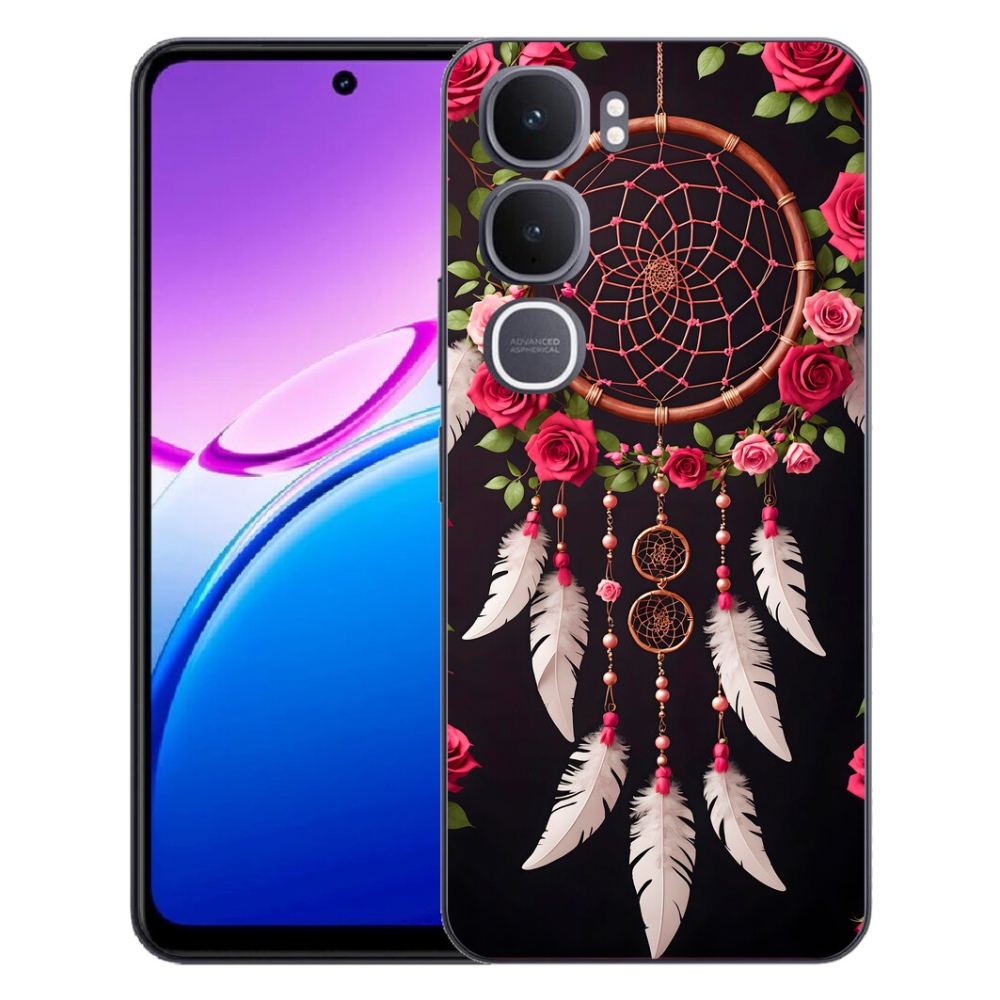 Gélový kryt mmCase na Vivo Y31 5G - lapač snov s ružami
