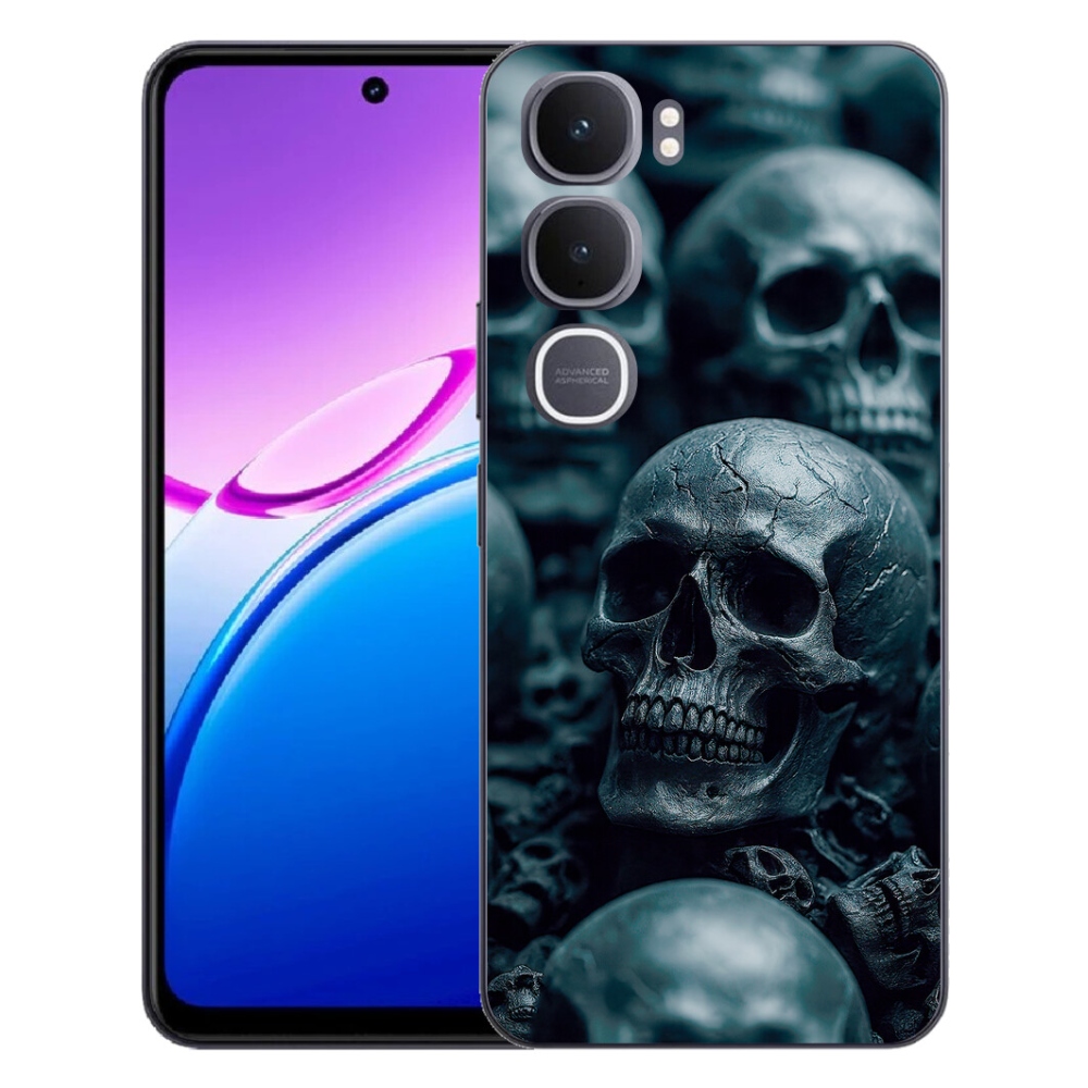 Gélový kryt mmCase na Vivo Y31 5G - lebka 2