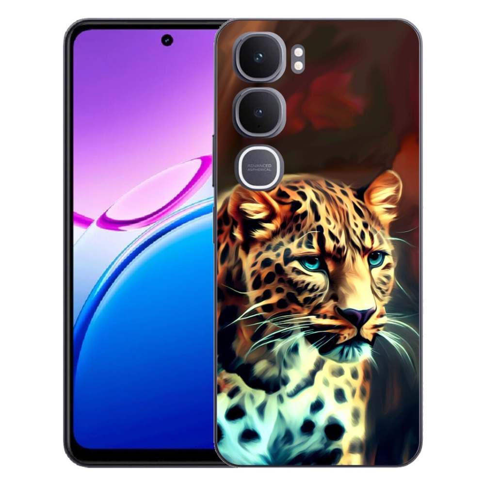 Gélový kryt mmCase na Vivo Y31 5G - leopard