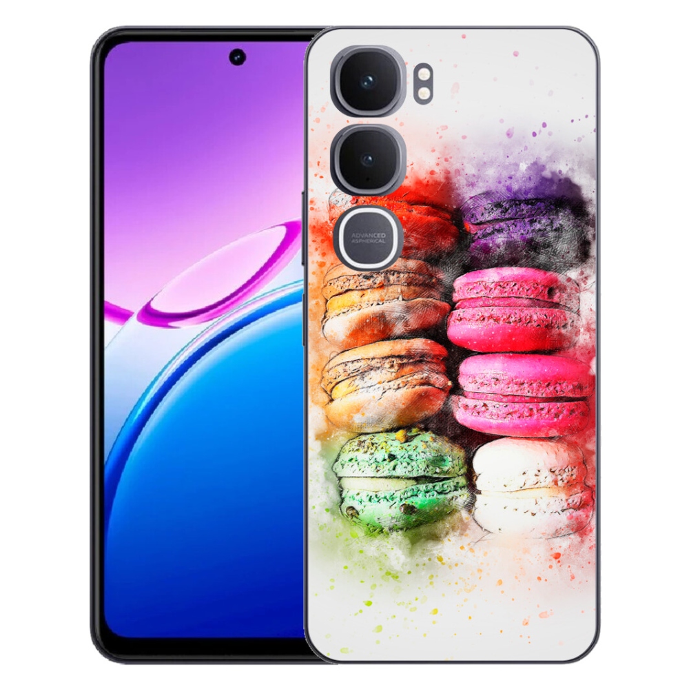 Gélový kryt mmCase na Vivo Y31 5G - makrónky