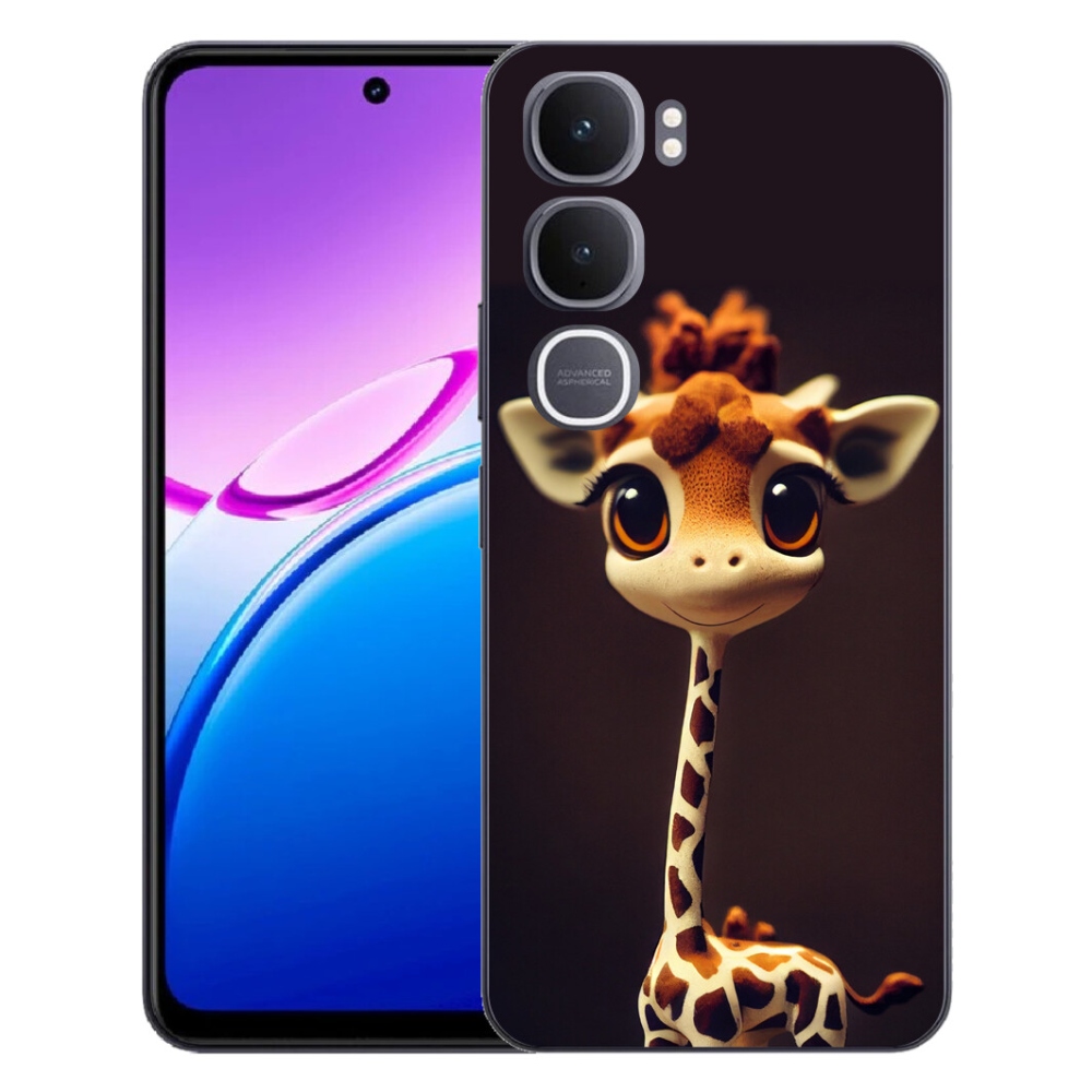 Gélový kryt mmCase na Vivo Y31 5G - malá žirafa