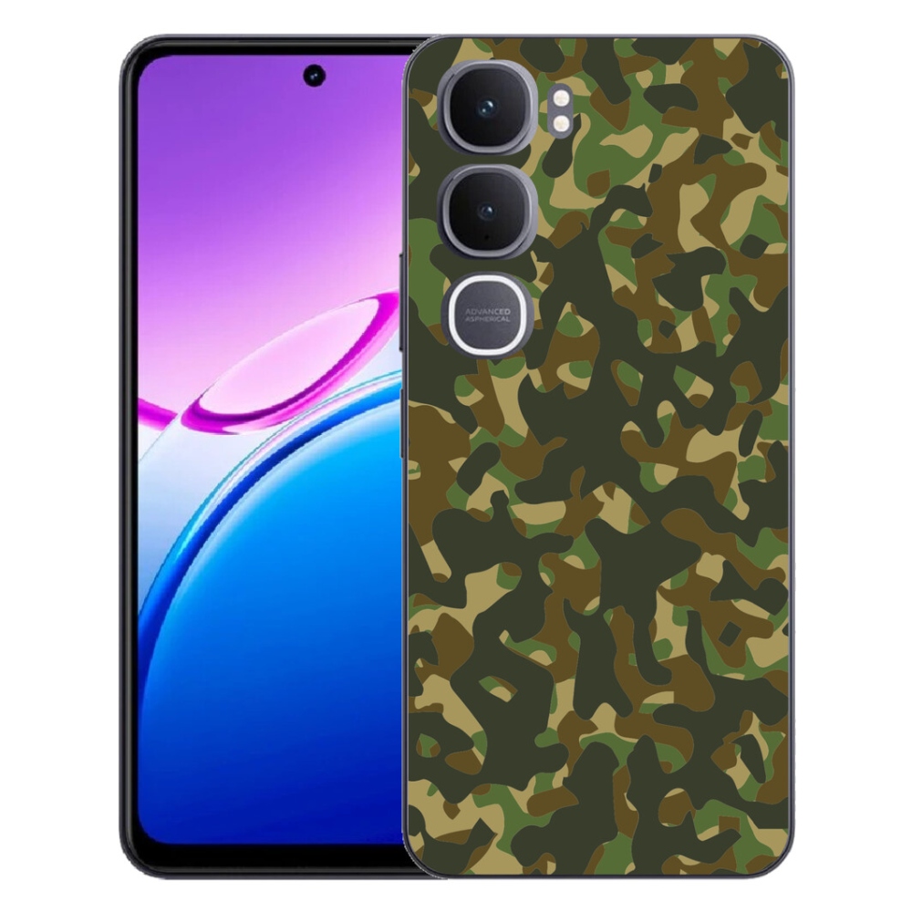 Gélový kryt mmCase na Vivo Y31 5G - maskáčový vzor 1