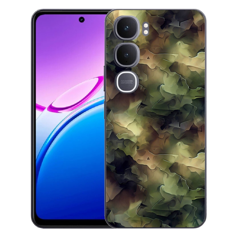 Gélový kryt mmCase na Vivo Y31 5G - maskáčový vzor 10