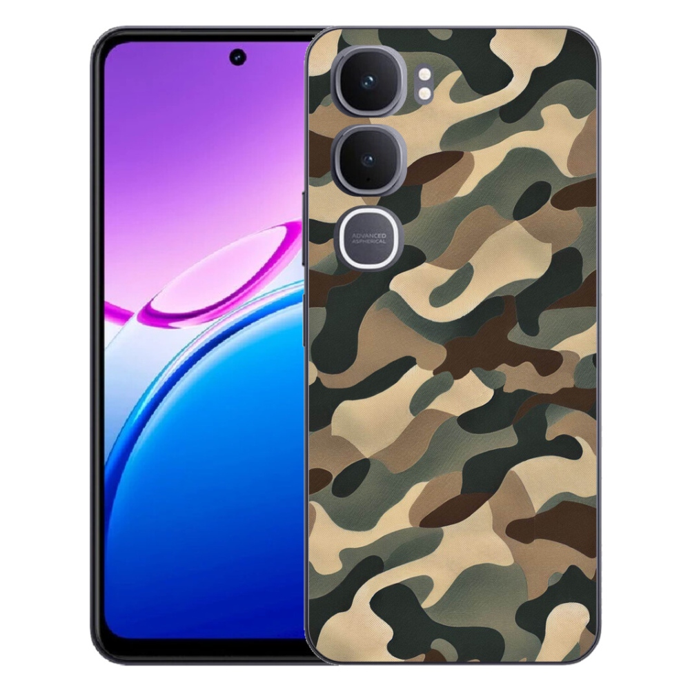 Gélový kryt mmCase na Vivo Y31 5G - maskáčový vzor 11