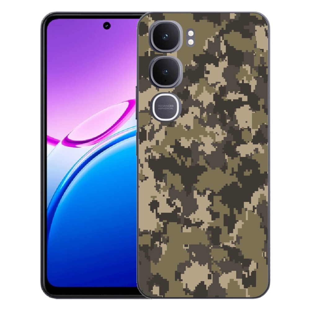 Gélový kryt mmCase na Vivo Y31 5G - maskáčový vzor 12