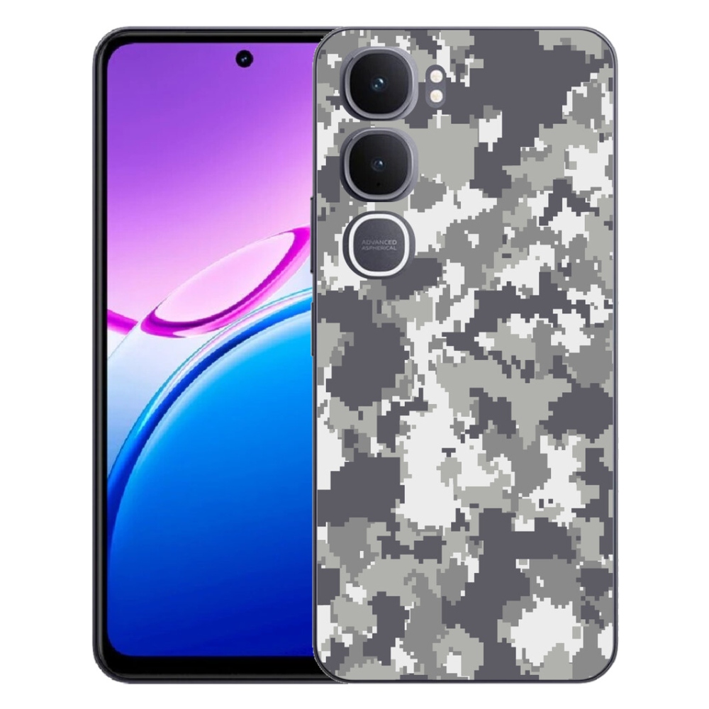 Gélový kryt mmCase na Vivo Y31 5G - maskáčový vzor 2
