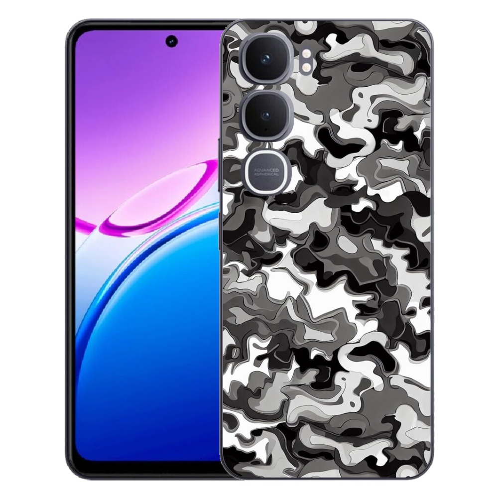 Gélový kryt mmCase na Vivo Y31 5G - maskáčový vzor 3