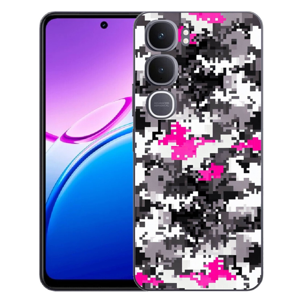 Gélový kryt mmCase na Vivo Y31 5G - maskáčový vzor 4