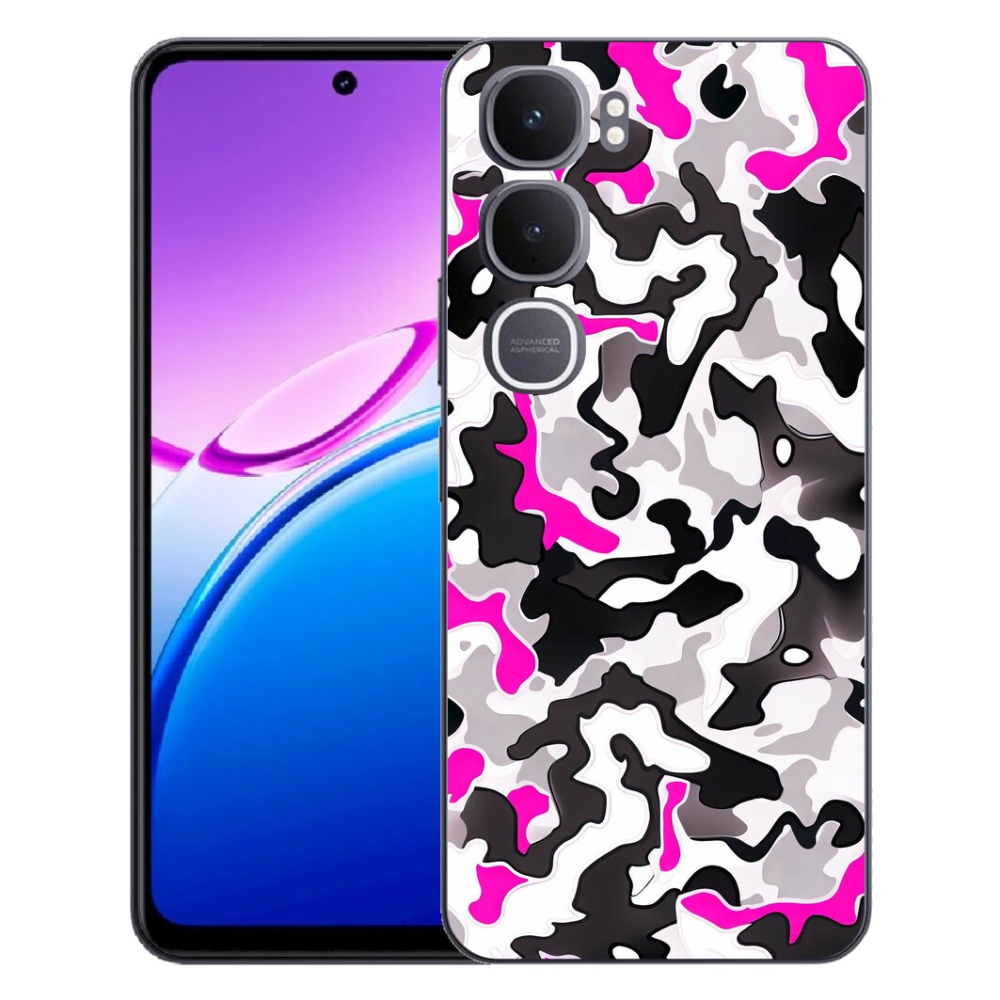 Gélový kryt mmCase na Vivo Y31 5G - maskáčový vzor 5