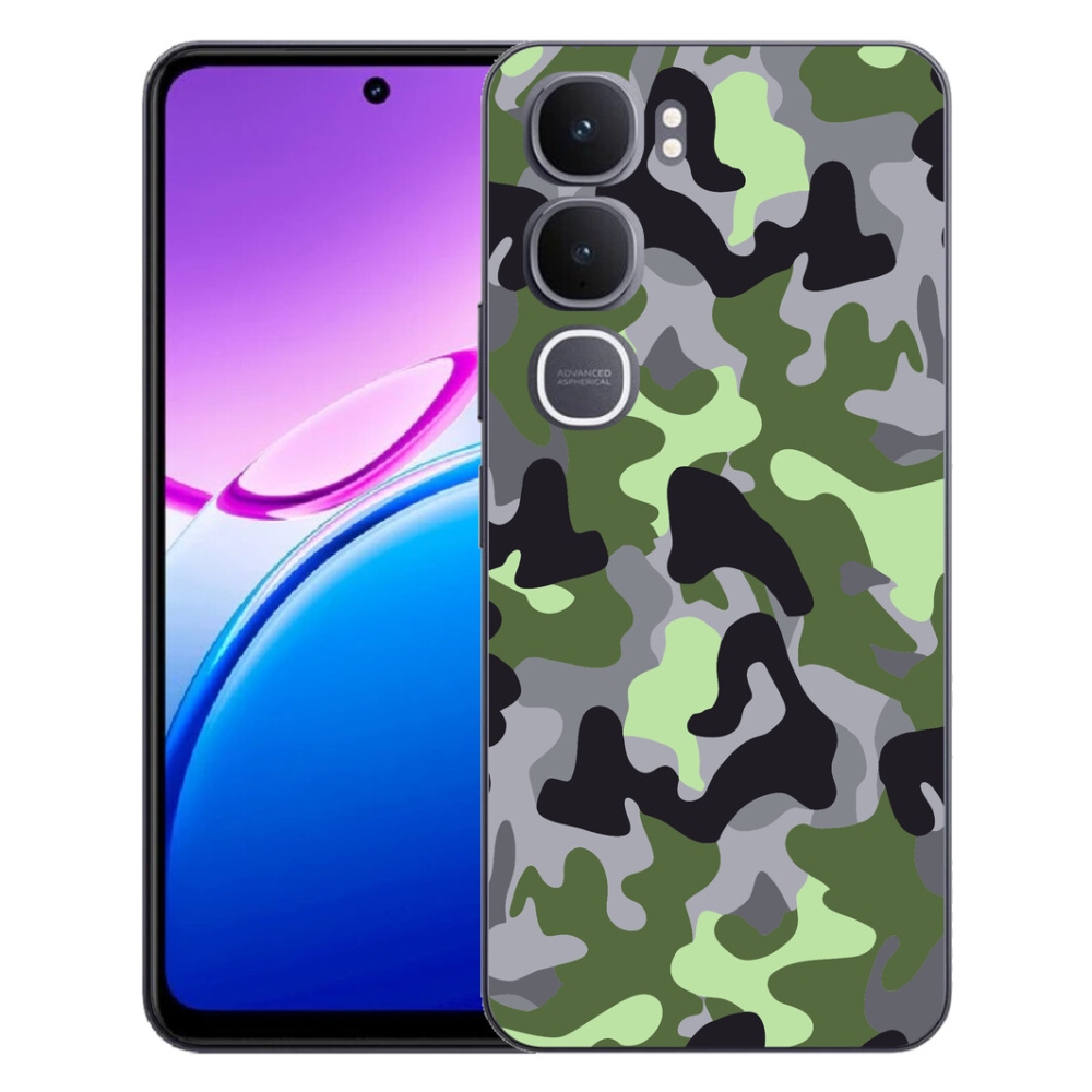 Gélový kryt mmCase na Vivo Y31 5G - maskáčový vzor 7