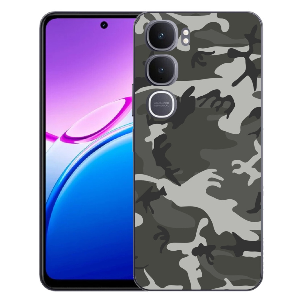 Gélový kryt mmCase na Vivo Y31 5G - maskáčový vzor