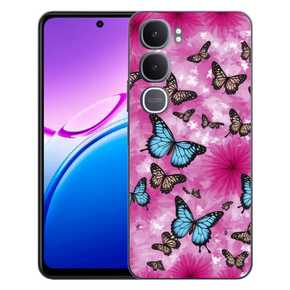 Gélový kryt mmCase na Vivo Y31 5G - motýlia záhrada