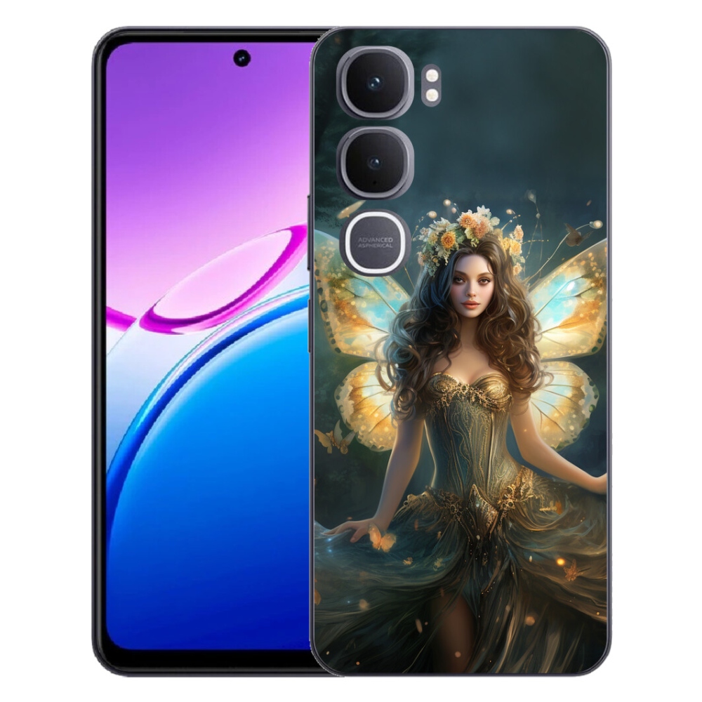 Gélový kryt mmCase na Vivo Y31 5G - motýlia žena