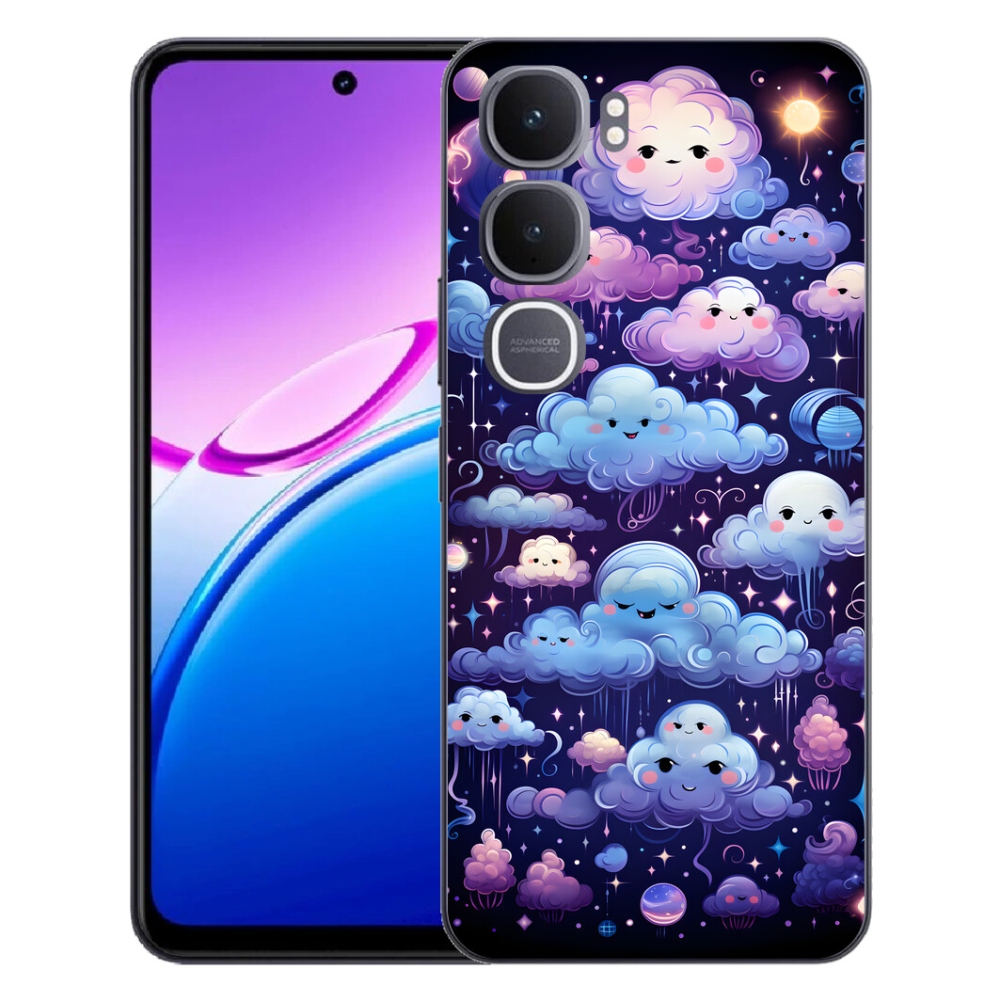 Gélový kryt mmCase na Vivo Y31 5G - mráčiky