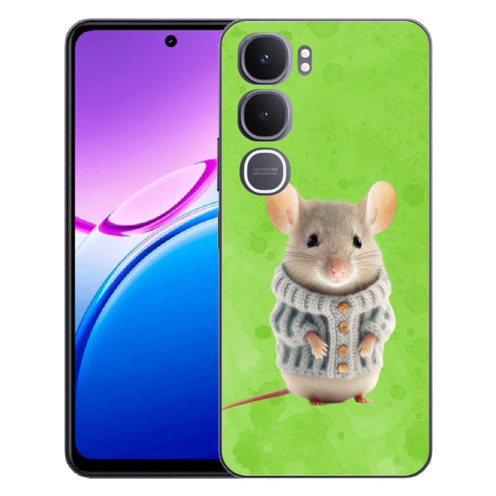 Gélový kryt mmCase na Vivo Y31 5G - myška vo svetri