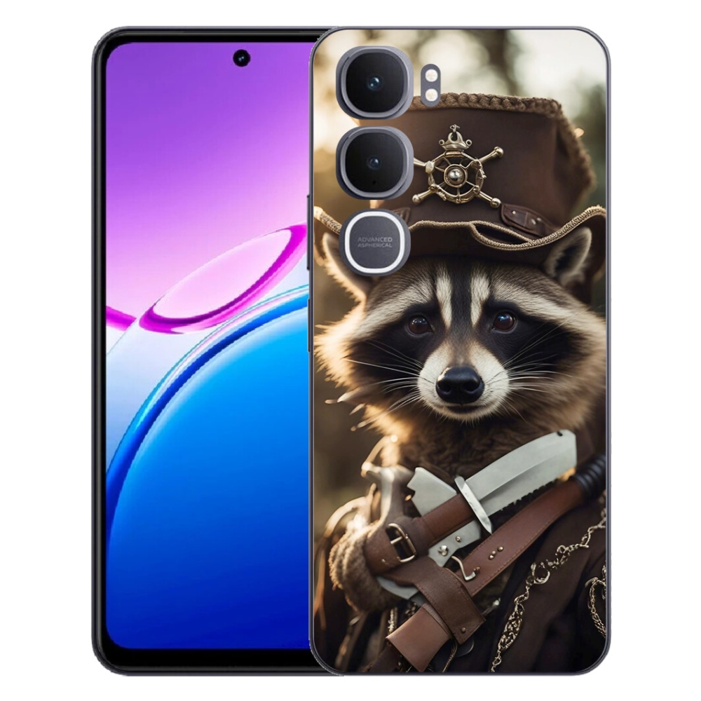 Gélový kryt mmCase na Vivo Y31 5G - mýval v uniforme