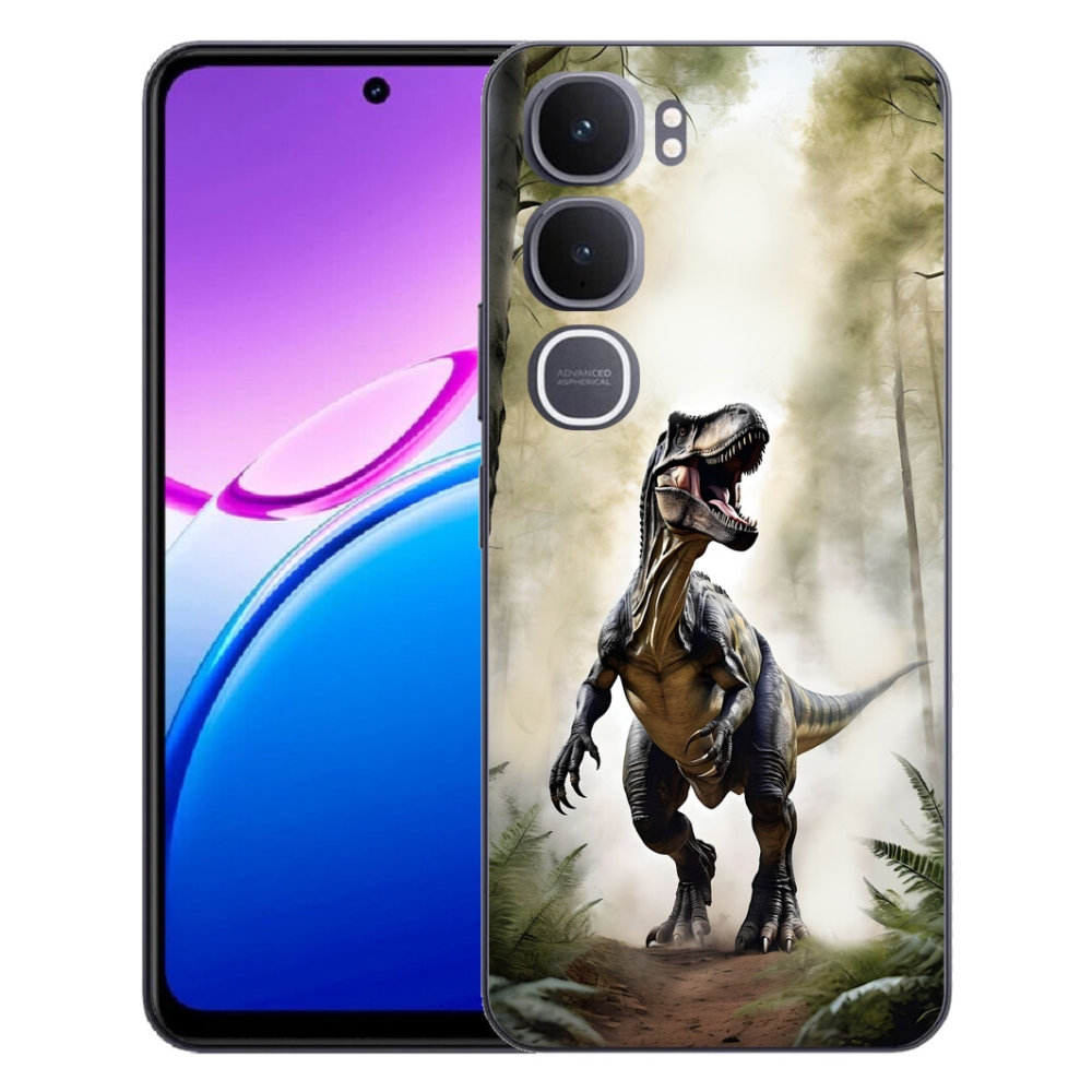 Gélový kryt mmCase na Vivo Y31 5G - naštvaný T-Rex