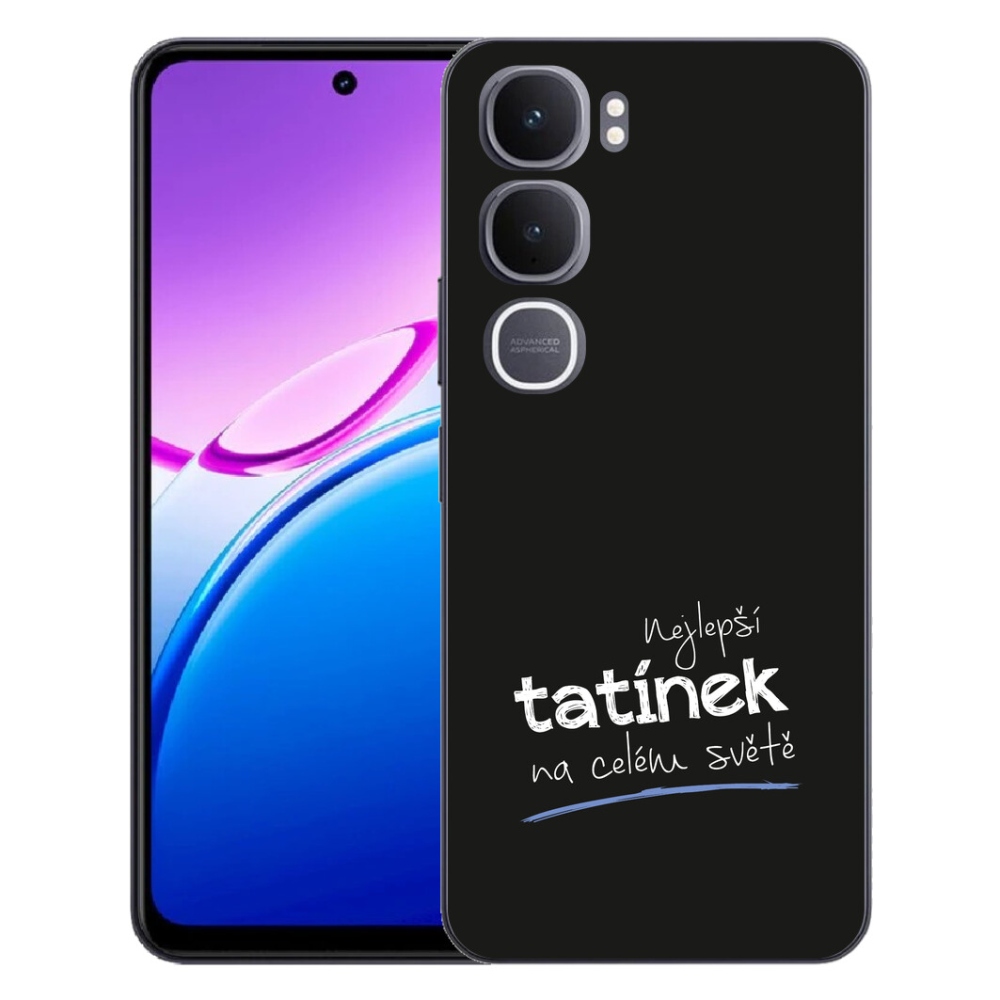 Gélový kryt mmCase na Vivo Y31 5G - najlepší otecko 4 čierne pozadie