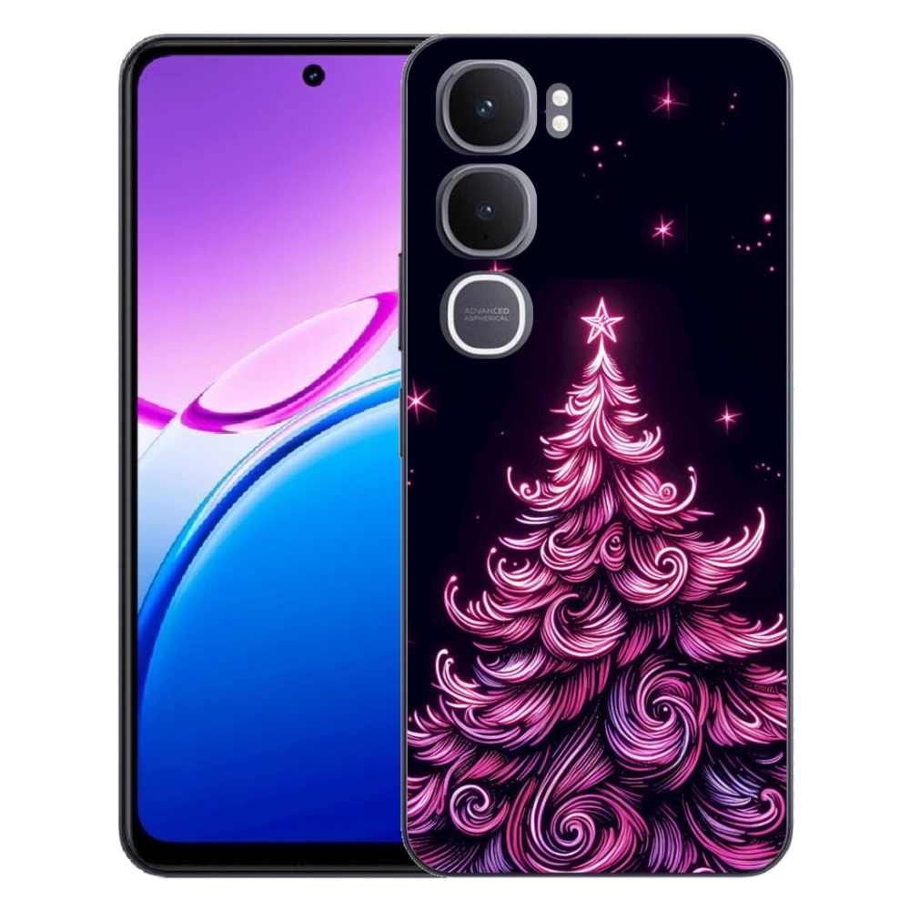Gélový kryt mmCase na Vivo Y31 5G - neónový vianočný stromček 2