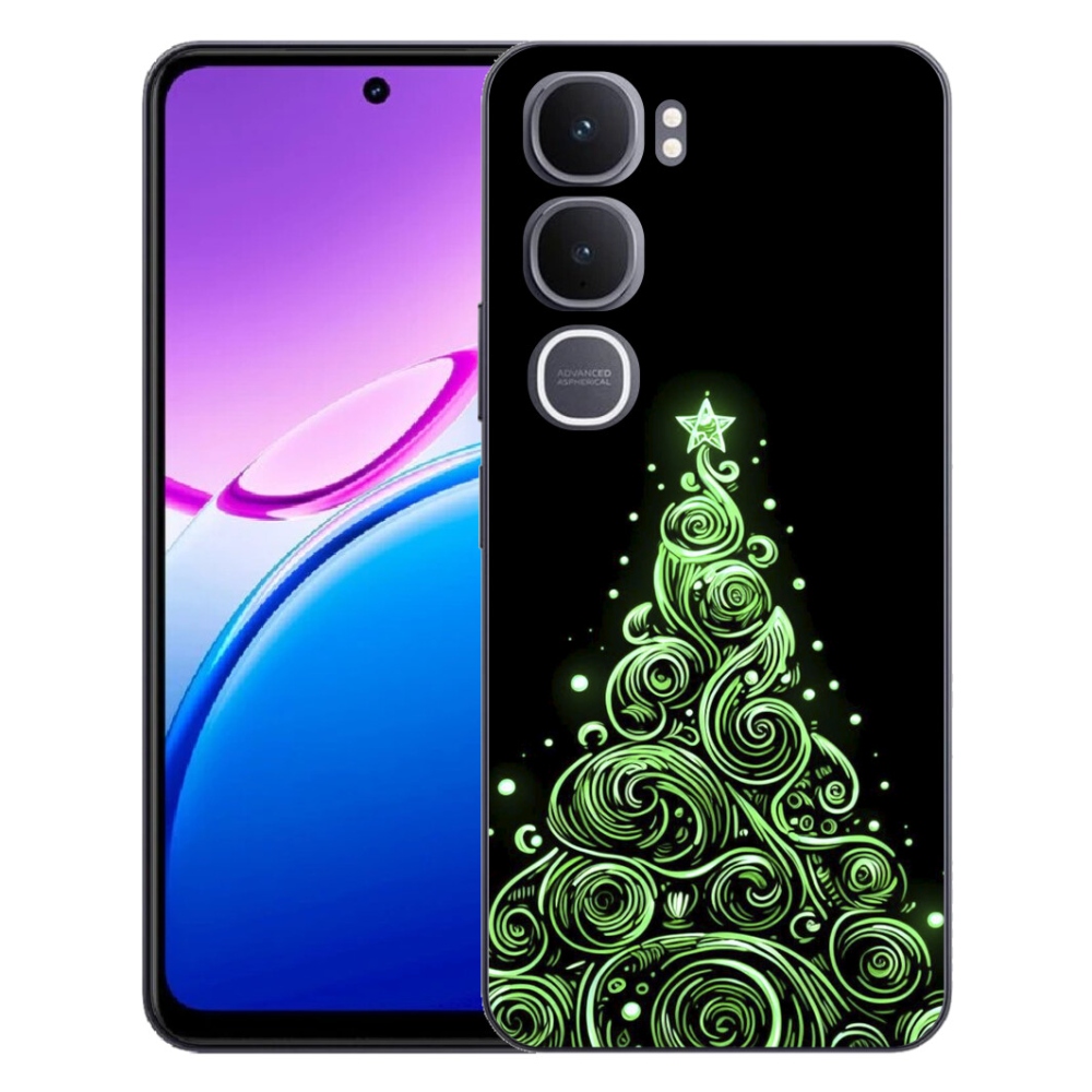Gélový kryt mmCase na Vivo Y31 5G - neónový vianočný stromček 3