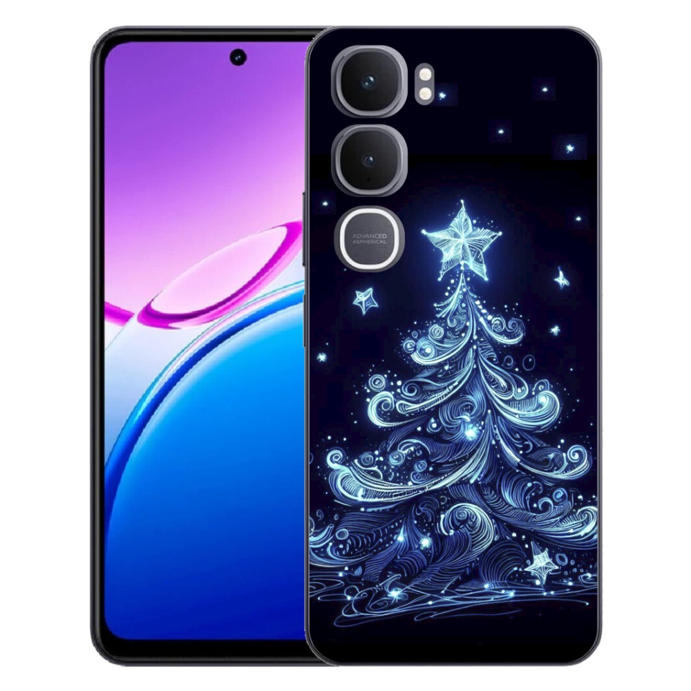 Gélový kryt mmCase na Vivo Y31 5G - neónový vianočný stromček 4