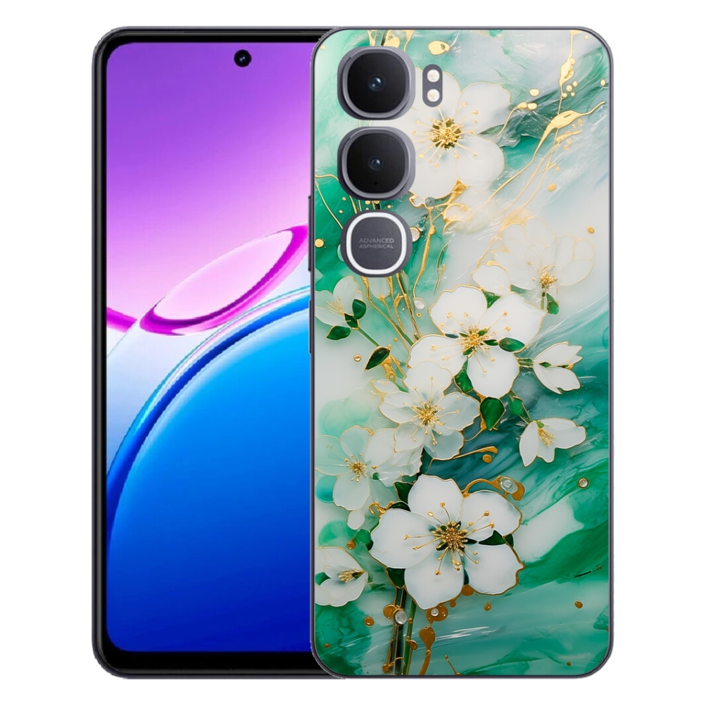 Gélový kryt mmCase na Vivo Y31 5G - nežné kvety