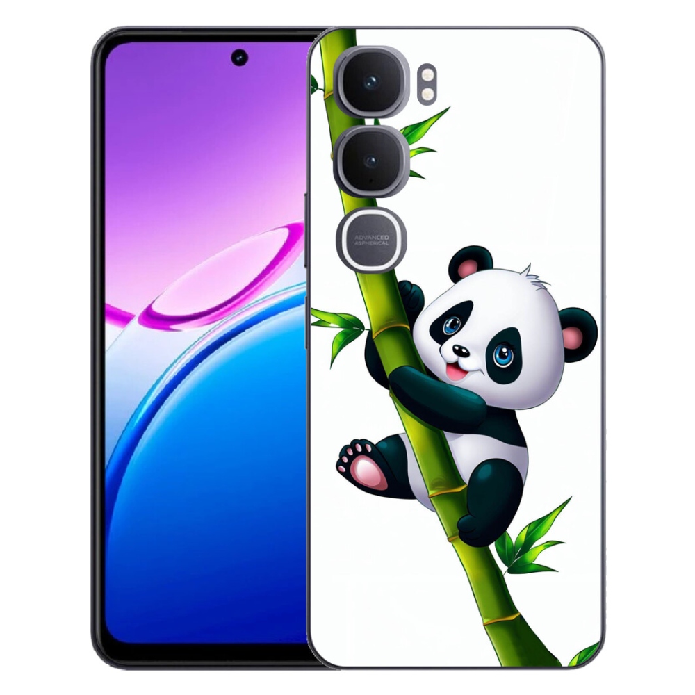 Gélový kryt mmCase na Vivo Y31 5G - panda na bambuse