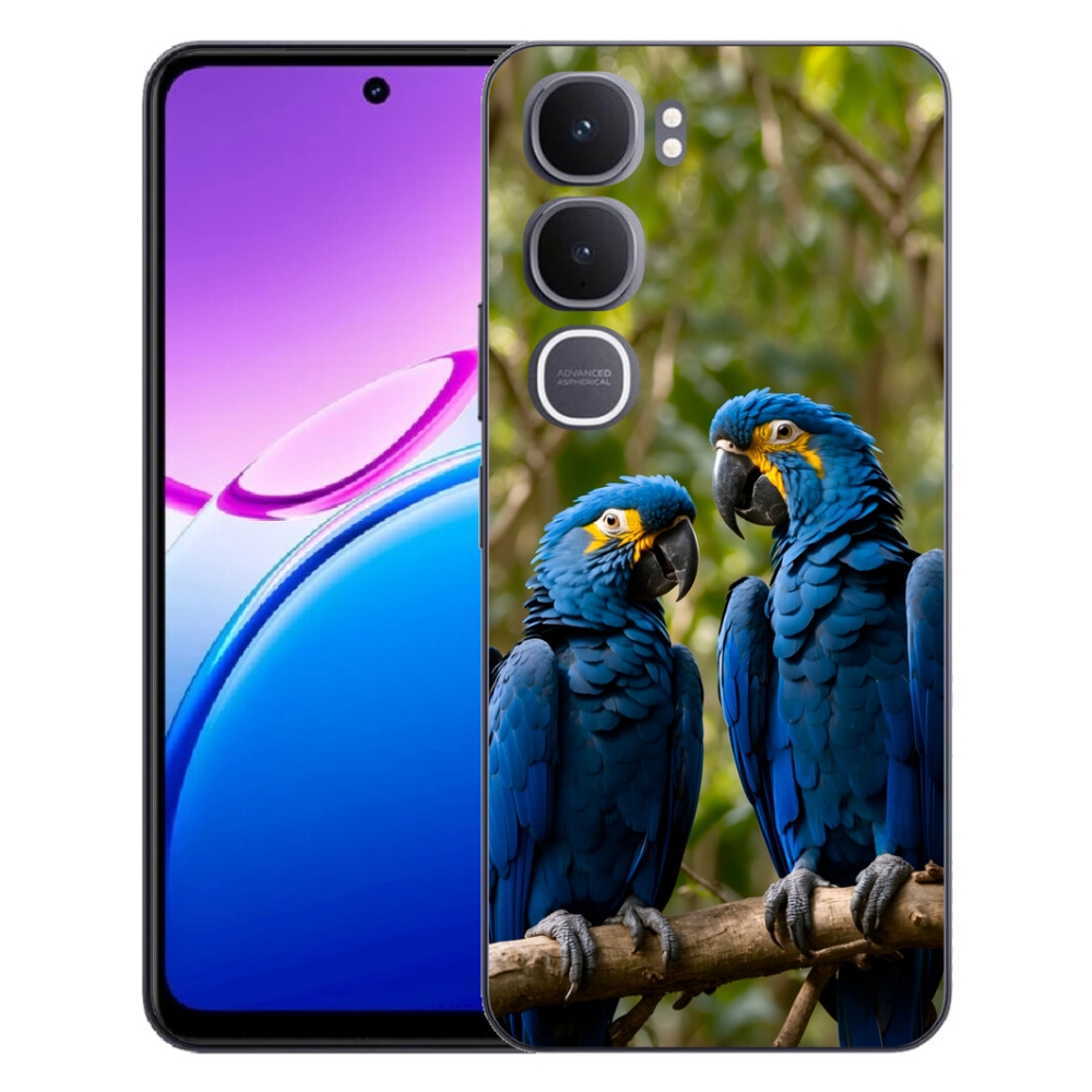 Gélový kryt mmCase na Vivo Y31 5G - papagájové duo