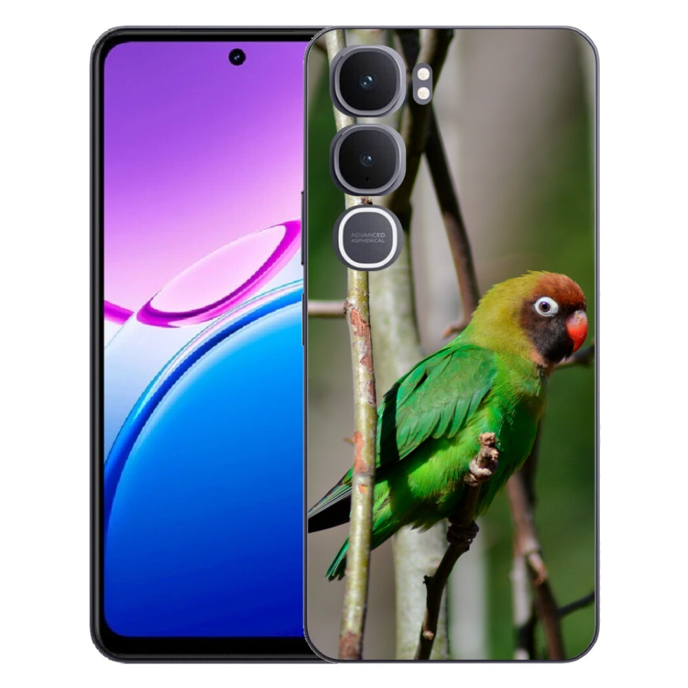 Gélový kryt mmCase na Vivo Y31 5G - papagáj agapornis
