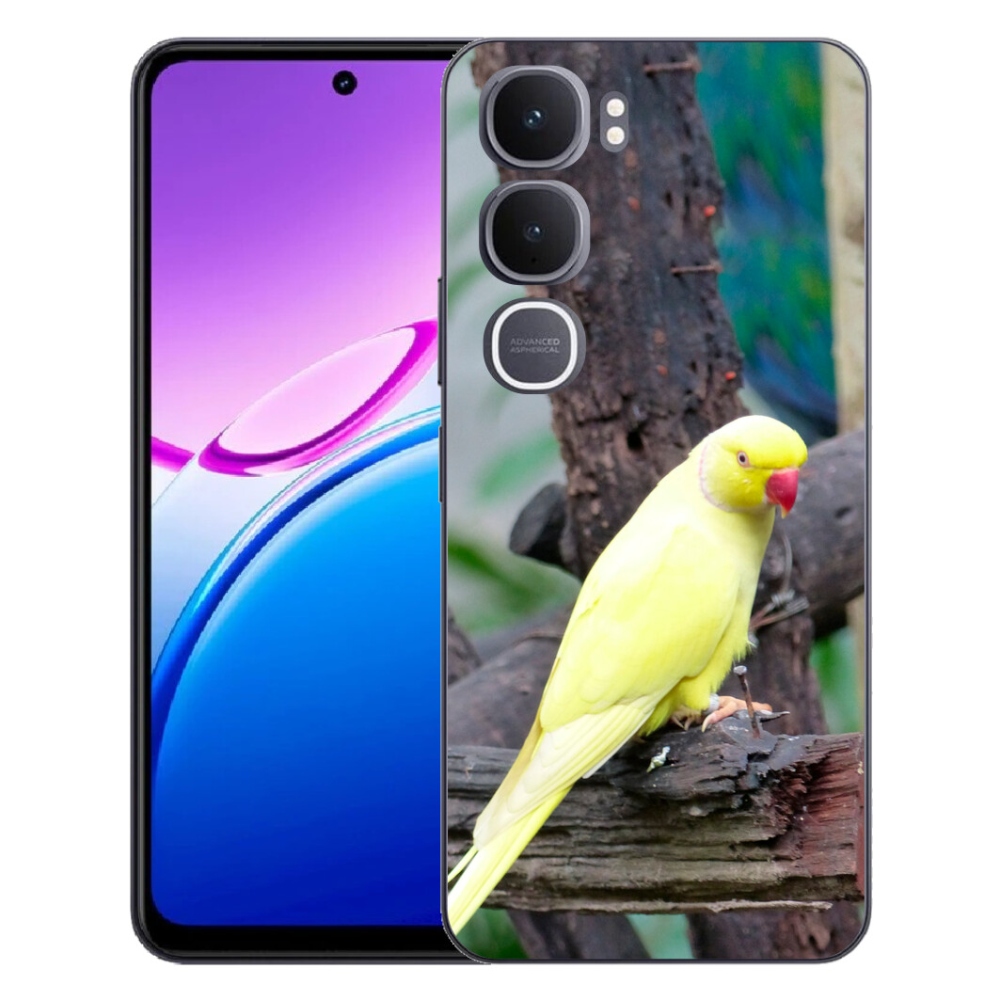 Gélový kryt mmCase na Vivo Y31 5G - papagáj alexander žltý