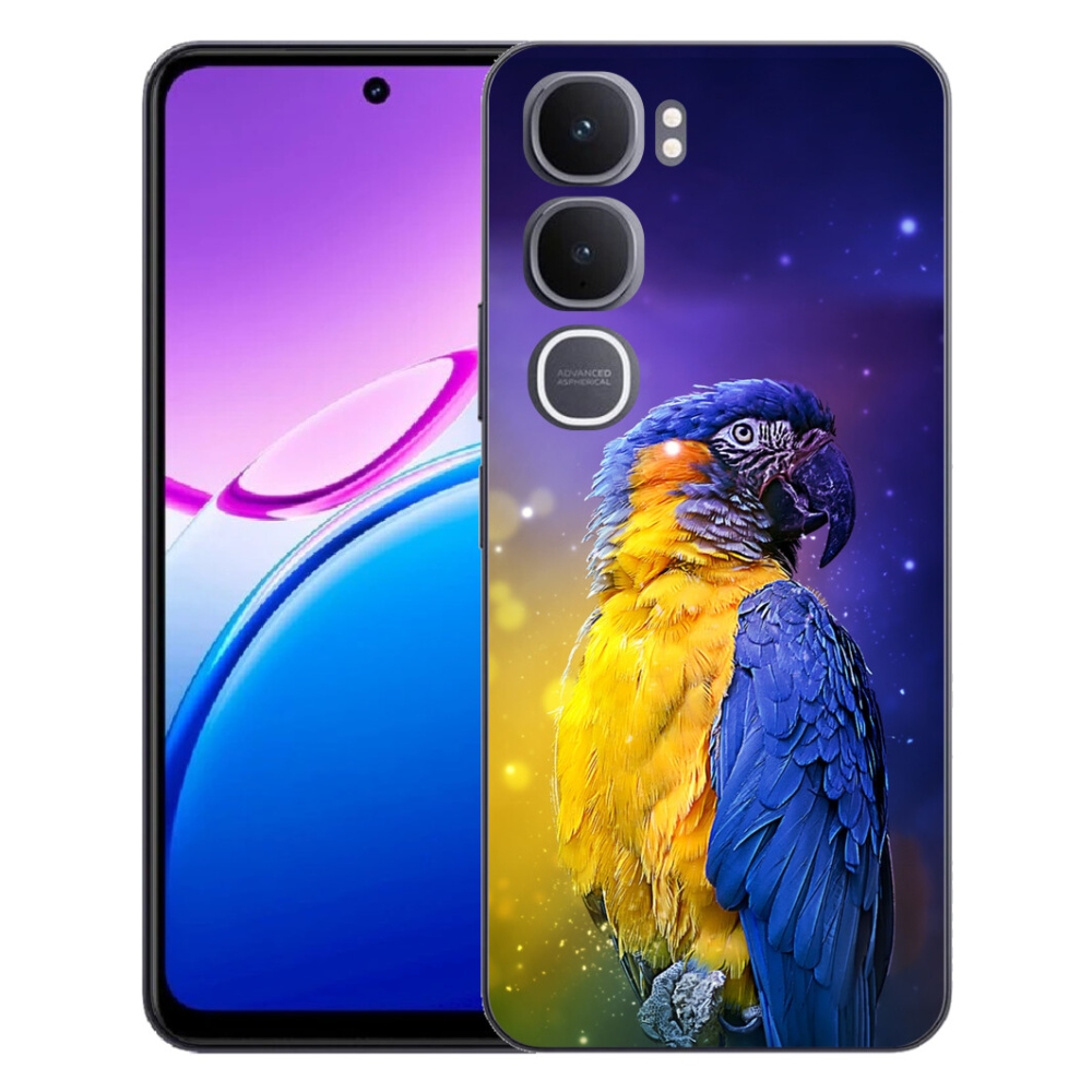 Gélový kryt mmCase na Vivo Y31 5G - papagáj ara 1