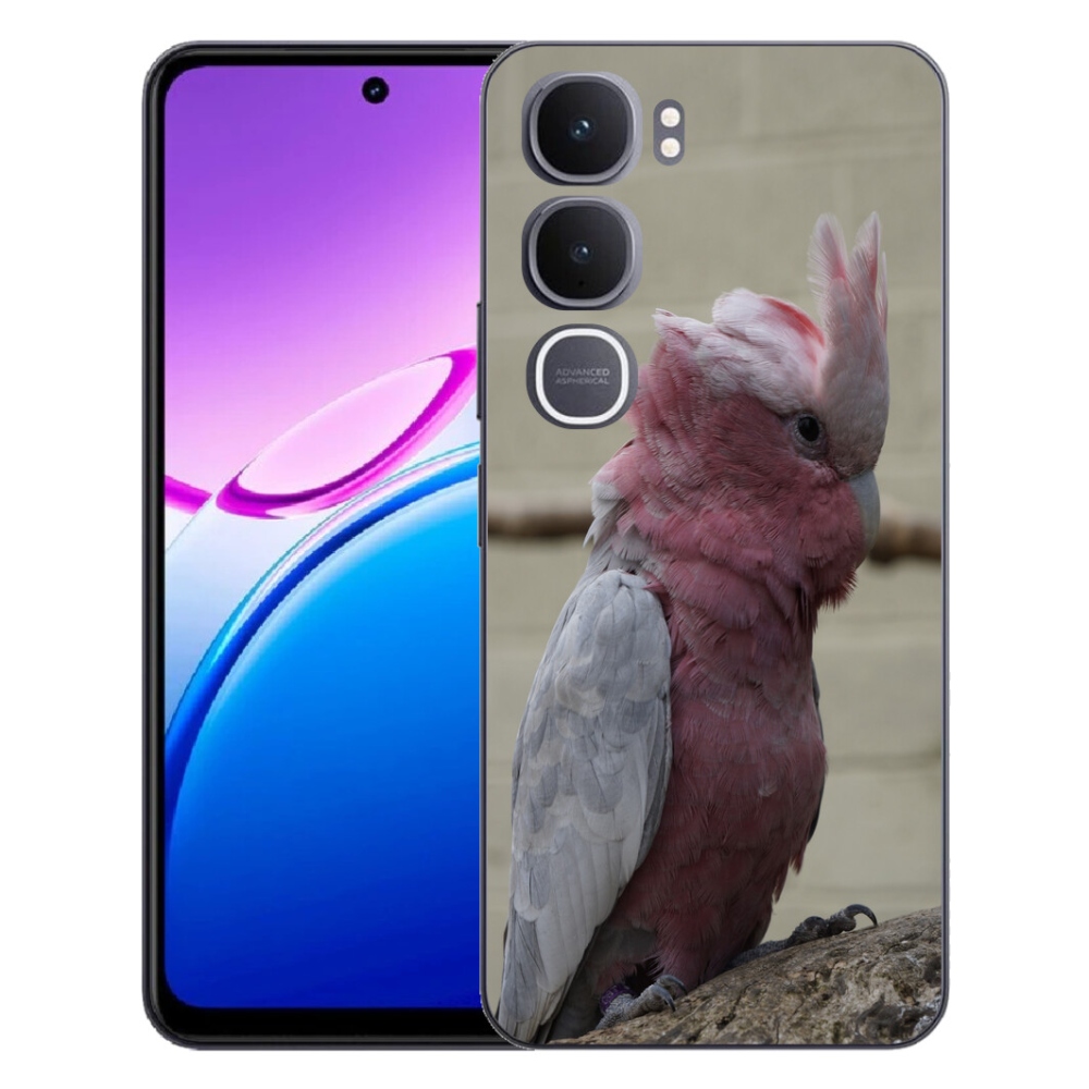 Gélový kryt mmCase na Vivo Y31 5G - papagáj kakadu ružový