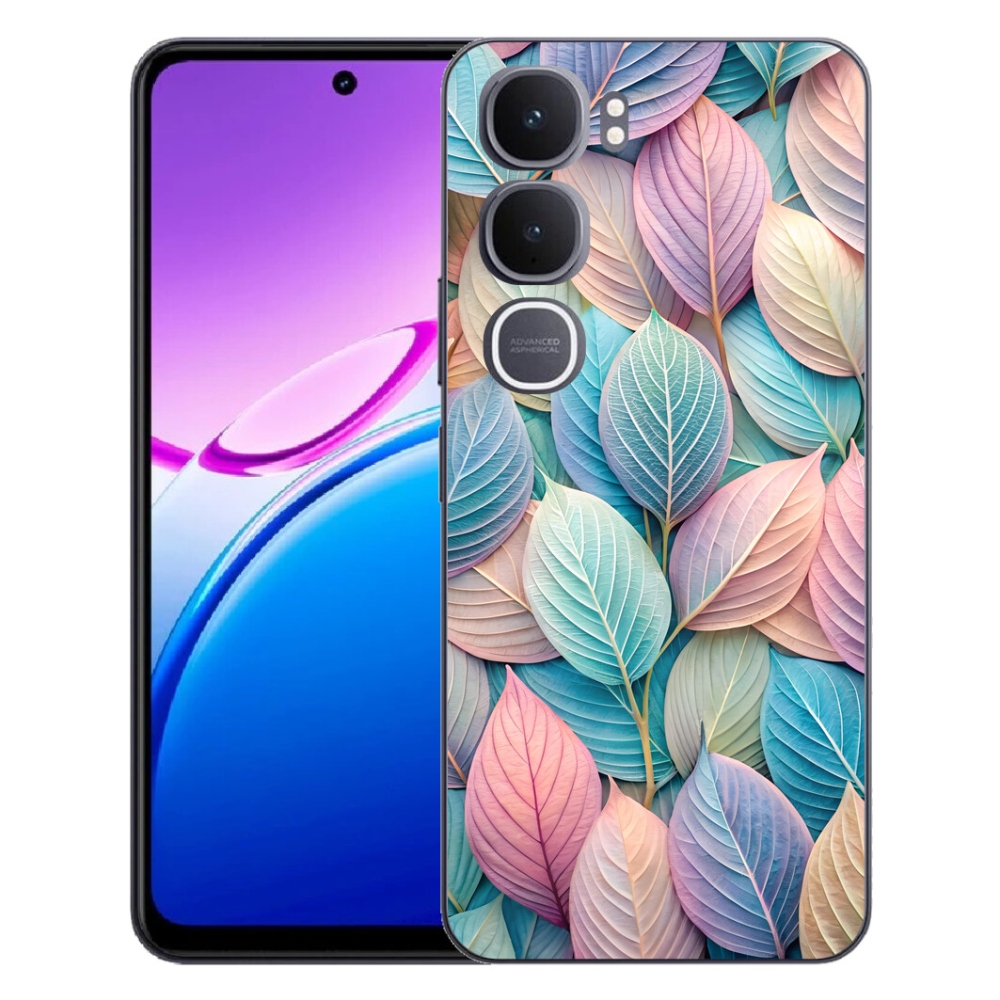 Gélový kryt mmCase na Vivo Y31 5G - pastelové listy