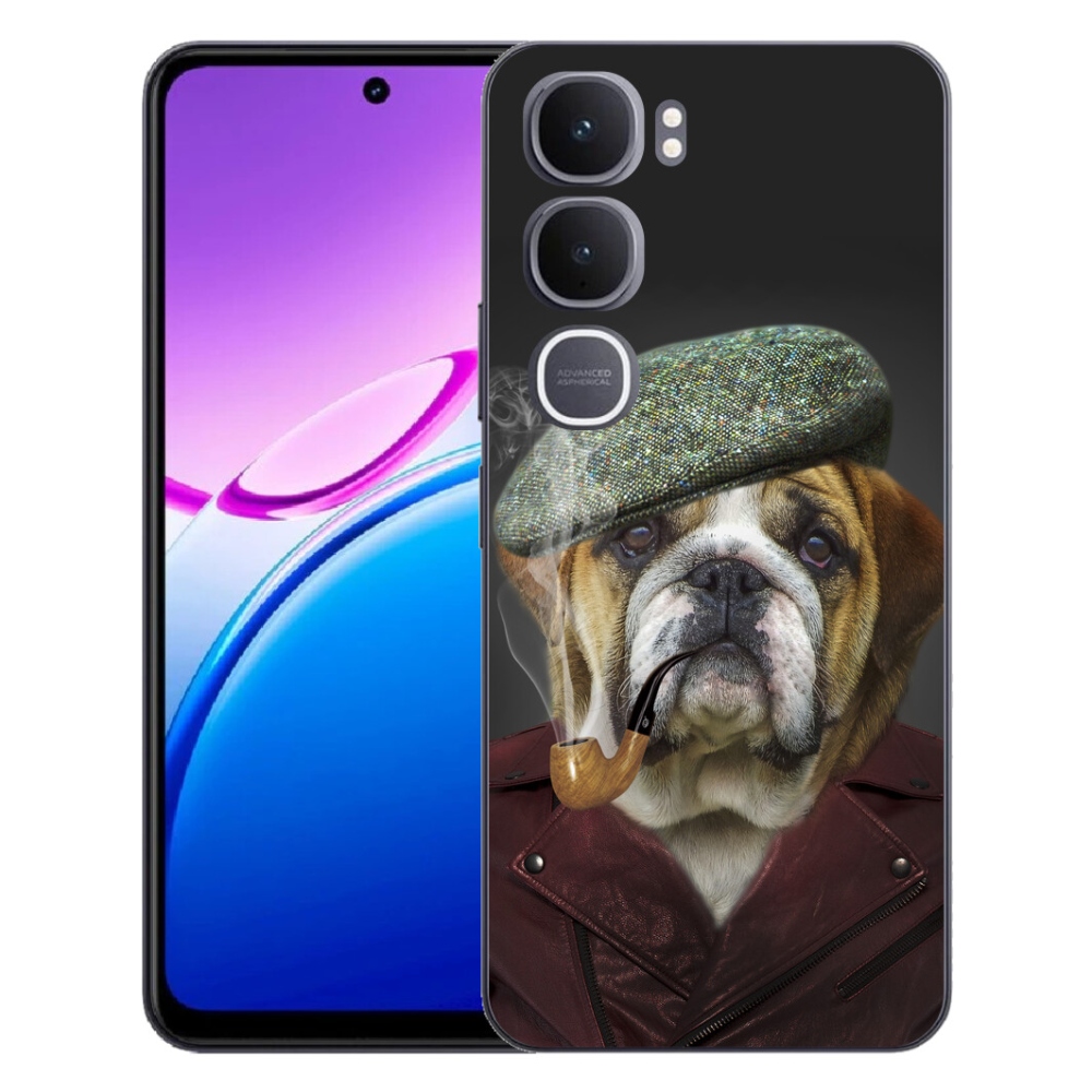 Gélový kryt mmCase na Vivo Y31 5G - pes s fajkou