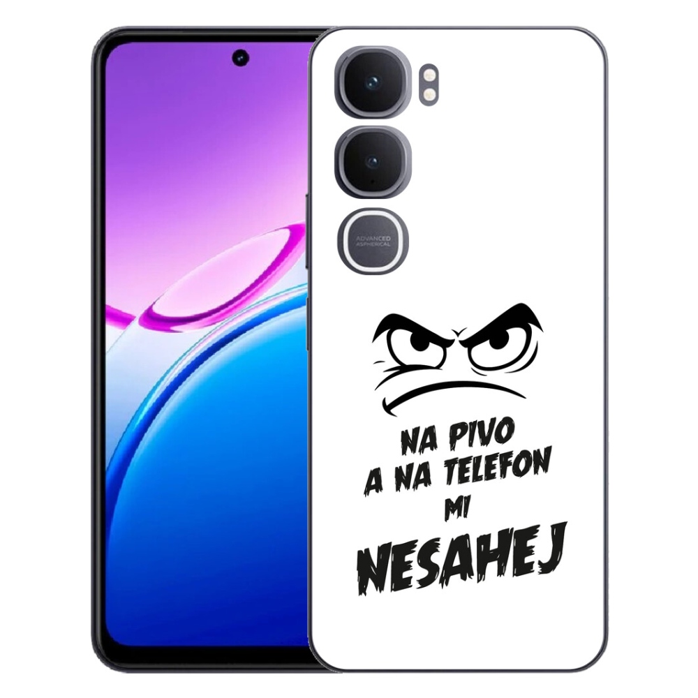 Gélový kryt mmCase na Vivo Y31 5G - pivný motív 2 biele pozadie