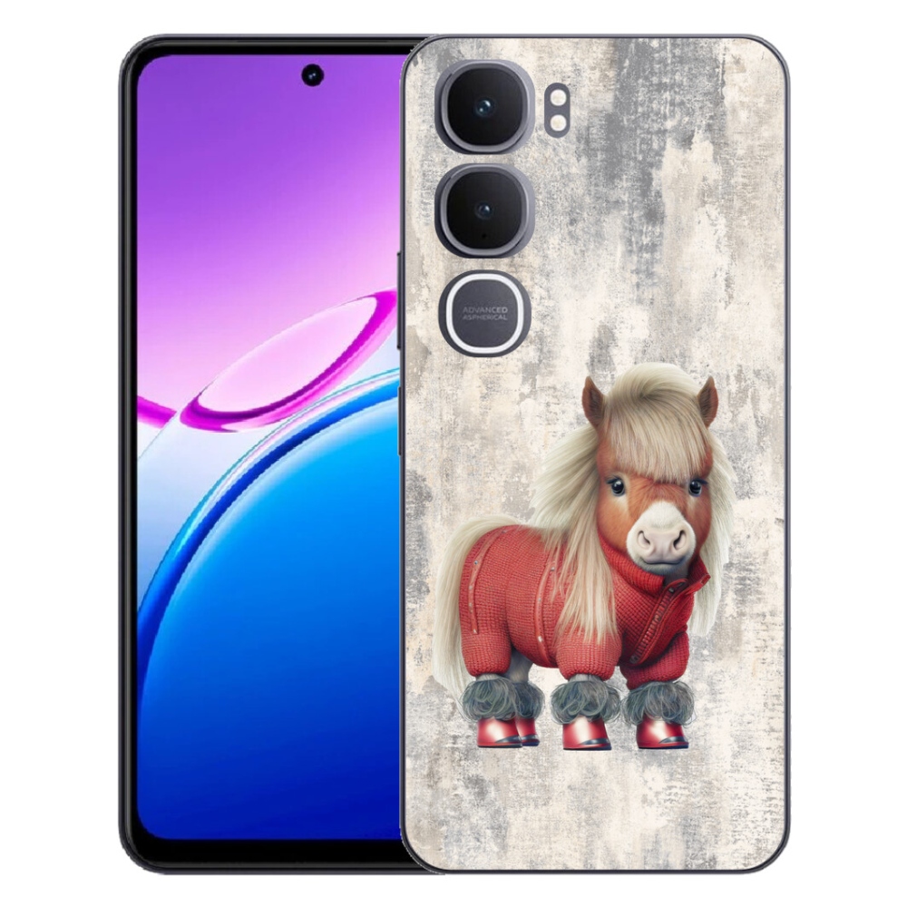 Gélový kryt mmCase na Vivo Y31 5G - poník vo svetri