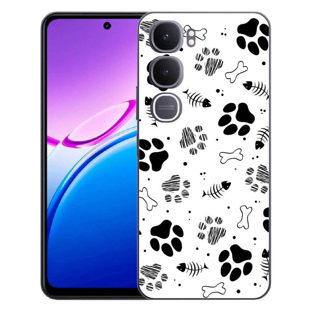 Gélový kryt mmCase na Vivo Y31 5G - psie labky 1