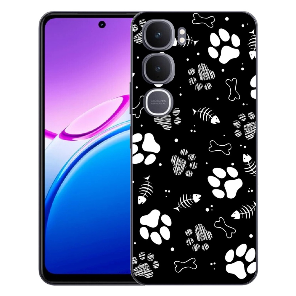 Gélový kryt mmCase na Vivo Y31 5G - psie labky