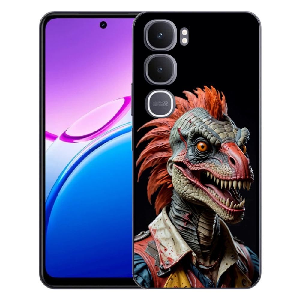 Gélový kryt mmCase na Vivo Y31 5G - punk dinosaurus