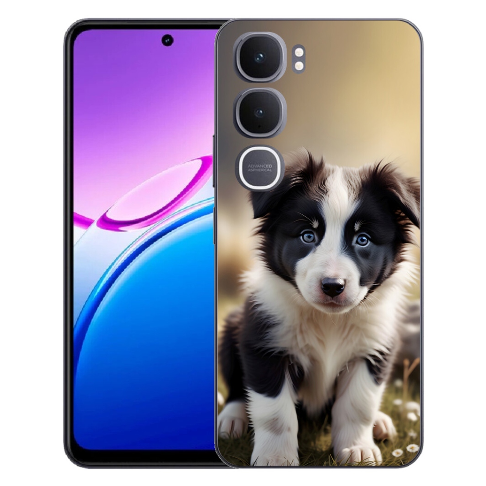 Gélový kryt mmCase na Vivo Y31 5G - roztomilá border kólia