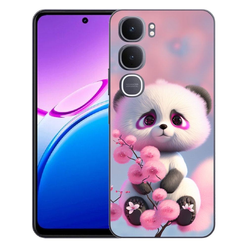 Gélový kryt mmCase na Vivo Y31 5G - roztomilá panda 1