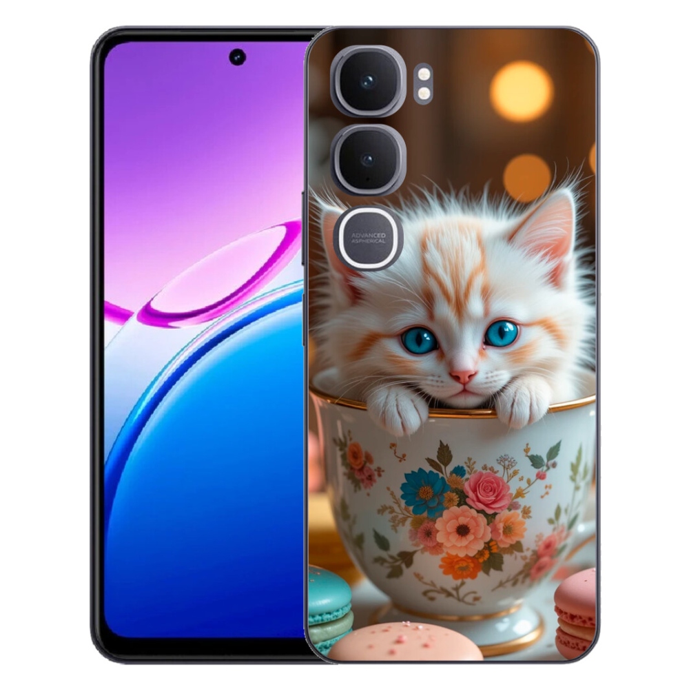Gélový kryt mmCase na Vivo Y31 5G - roztomilé mačiatko 6