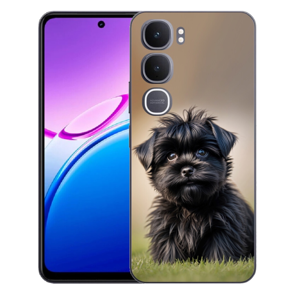 Gélový kryt mmCase na Vivo Y31 5G - roztomilý čierny psík