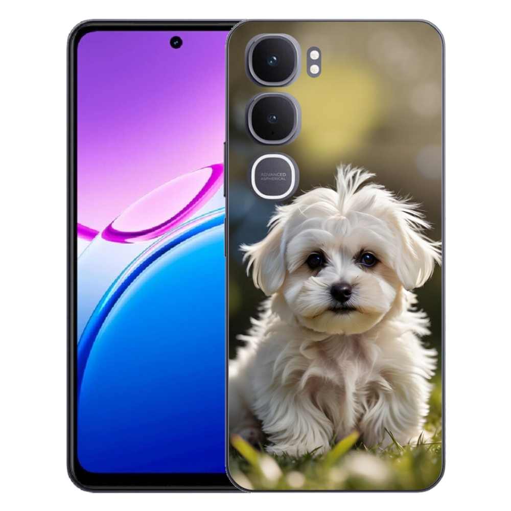 Gélový kryt mmCase na Vivo Y31 5G - roztomilý maltézsky psík