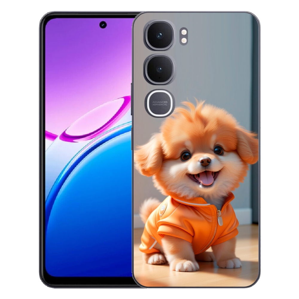 Gélový kryt mmCase na Vivo Y31 5G - roztomilý pomeranian v mikine