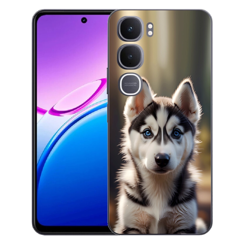 Gélový kryt mmCase na Vivo Y31 5G - roztomilý sibírsky husky