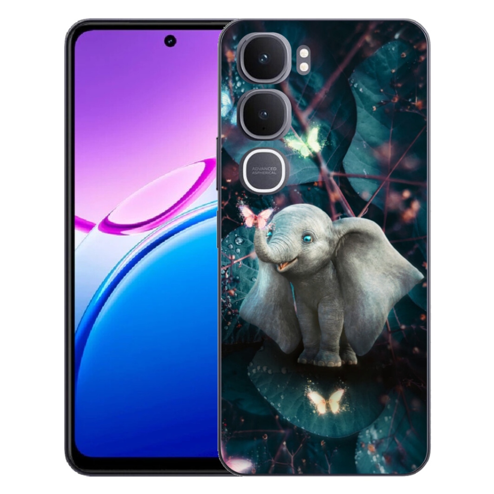 Gélový kryt mmCase na Vivo Y31 5G - roztomilý slon