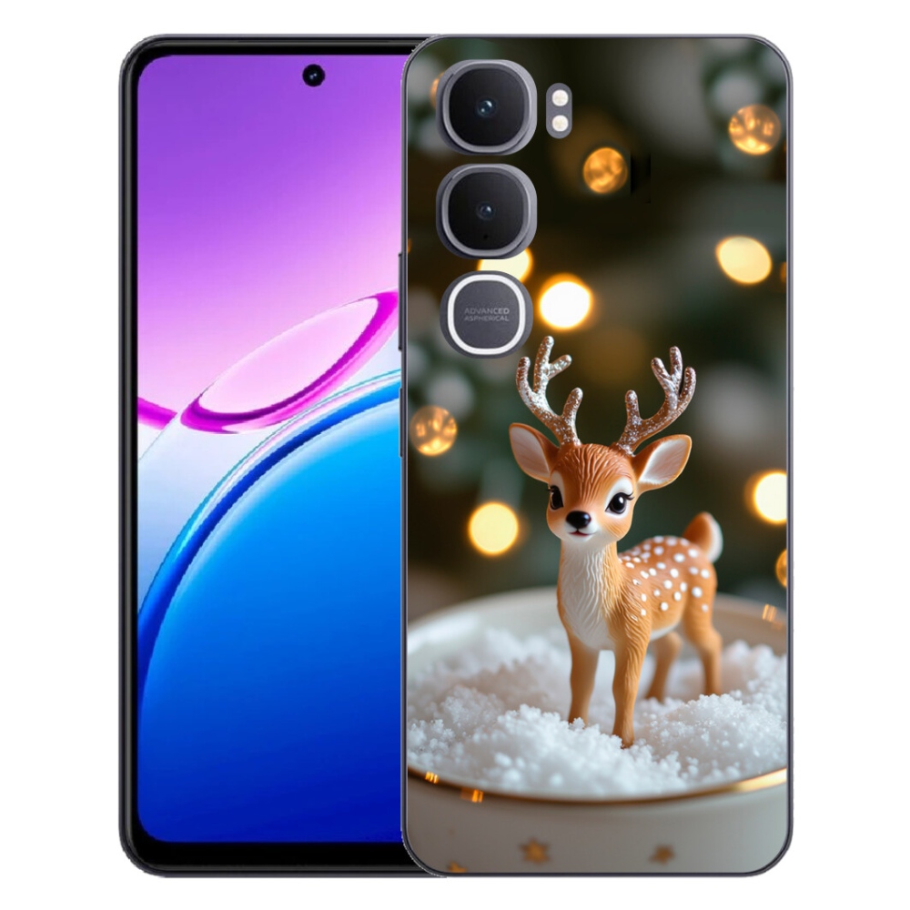 Gélový kryt mmCase na Vivo Y31 5G - roztomilý vianočný jeleň